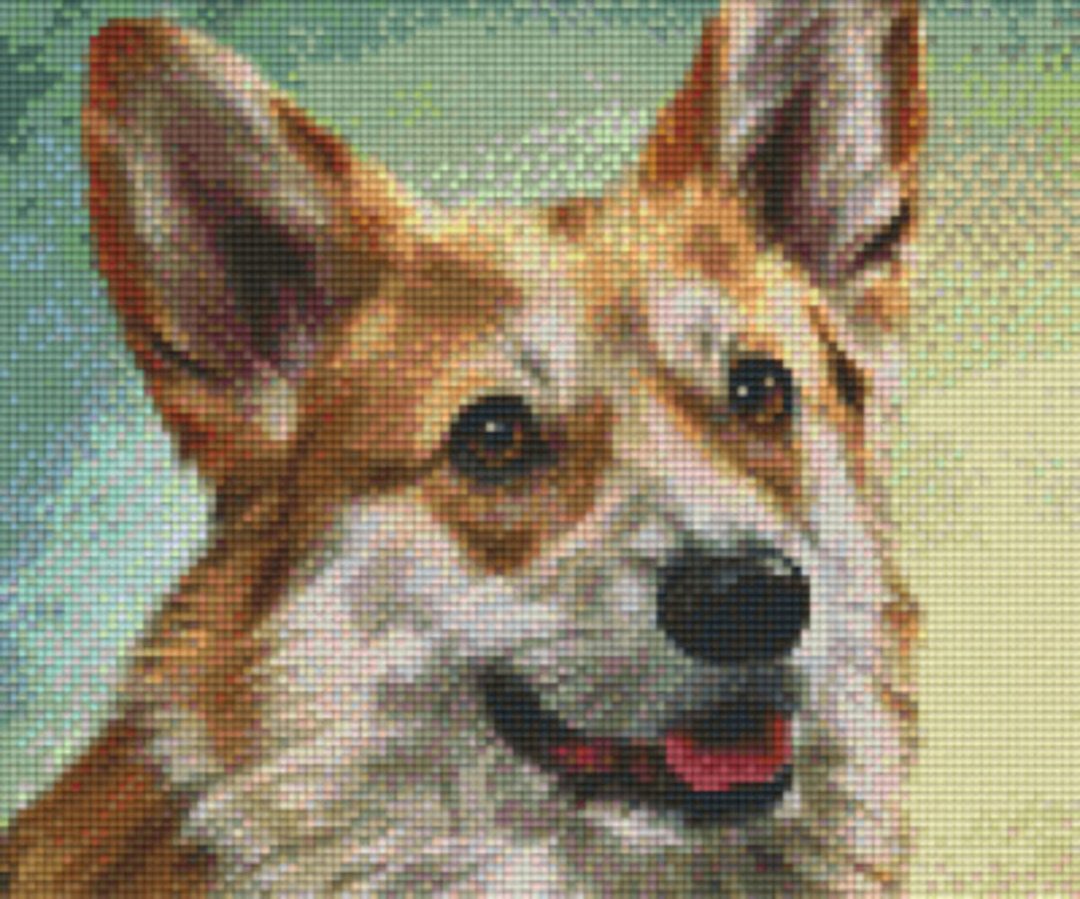 Happy Dog Six [6] Baseplate PixleHobby Mini-mosaic Art Kits image 0